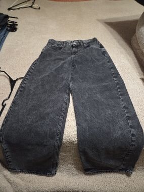 Old Navy Faded Black Kids Wide-Leg Jeans